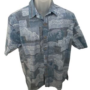 COOKE STREET Honolulu Aloha Hawaiian Collared Shirt Men M Medium